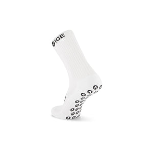 Grip Socks - White Crew - SportsHQ