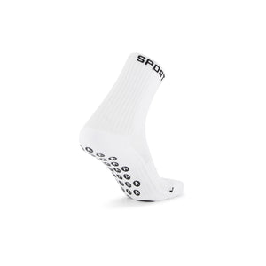 Grip Socks - White Crew - SportsHQ