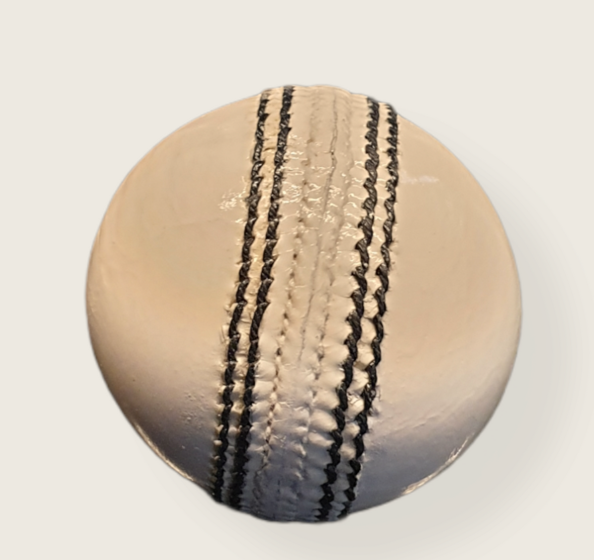 White Leather Cricket Ball – 4 Piece – 156gm – White - SportsHQ